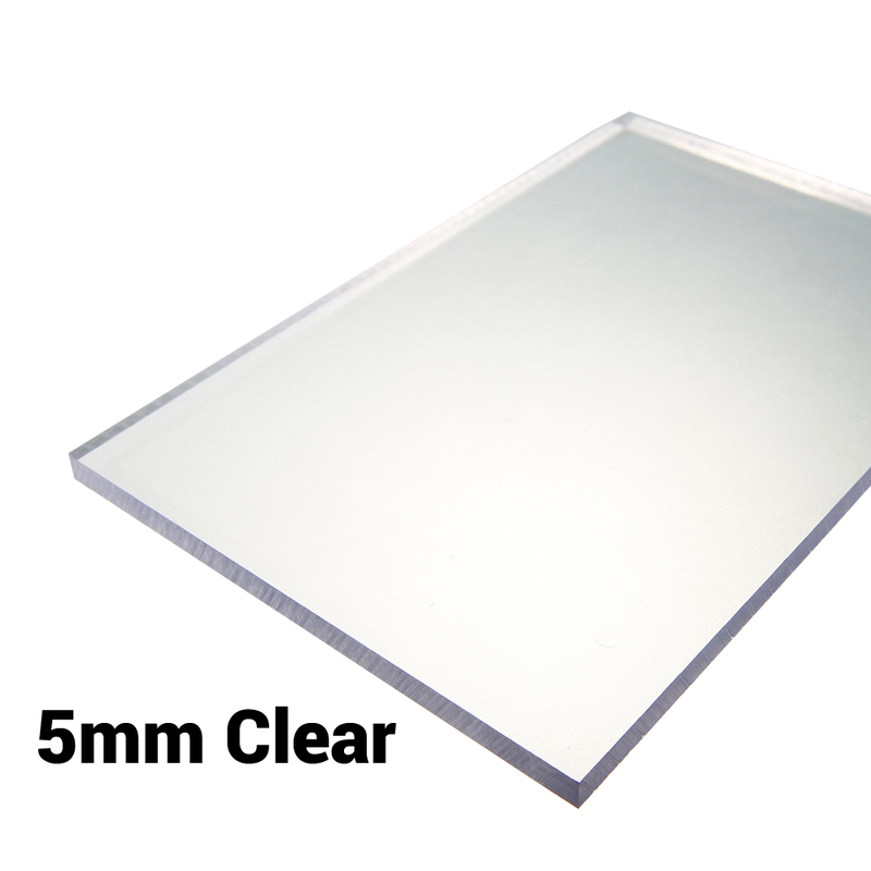 5mm Sheet / Screen / Polycarbonate Solid Clear Sheet Double Sided UV Protection Cut to Size Width 500mm & 610mm & 1000mm & 1220mm