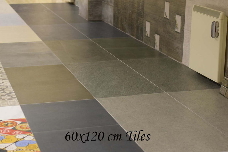 Prisco Grafito Rectified Large Format Matt Stone Effect Porcelain Floor & Wall Tiles 600x1200mm (12590) - Decoridea