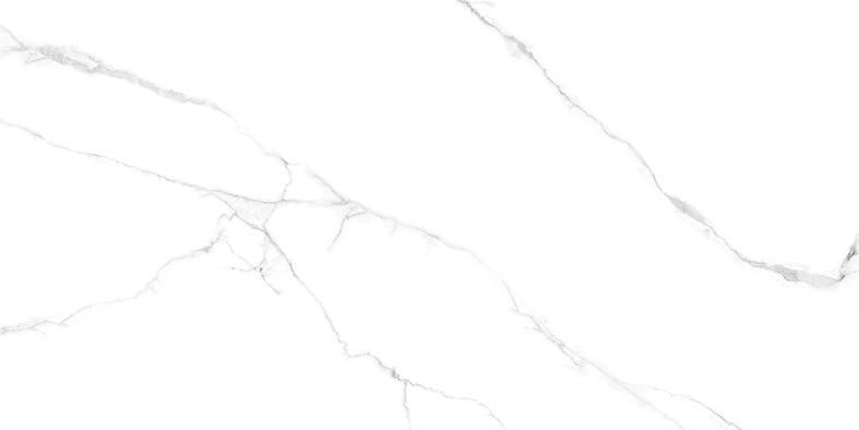 Atlantis White Rectified Large Format Polished Stone Effect Porcelain 1200x2400mm Floor Tiles