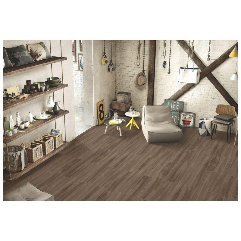 Barma Teak 20x120cm Porcelain Wall and Floor Tile (Wood Collection)