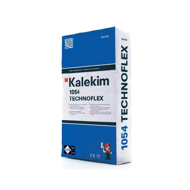 C2TE S1 Kalekim Technoflex Wall & Floor Deformable Tile Adhesive Grey and White Colour Option (20 Kg) Suitable for Porcelain Ceramic & Granite Tiles Pack Price is £11.90 - Decoridea.co.uk