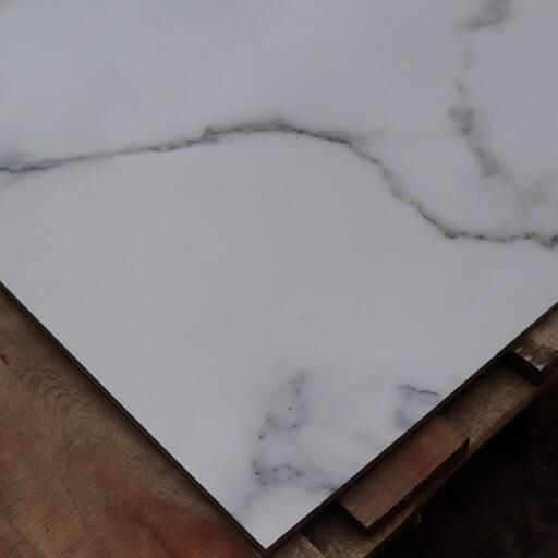 Carrara White Rectified Polished Porcelain 600x600mm Wall and Floor Tiles