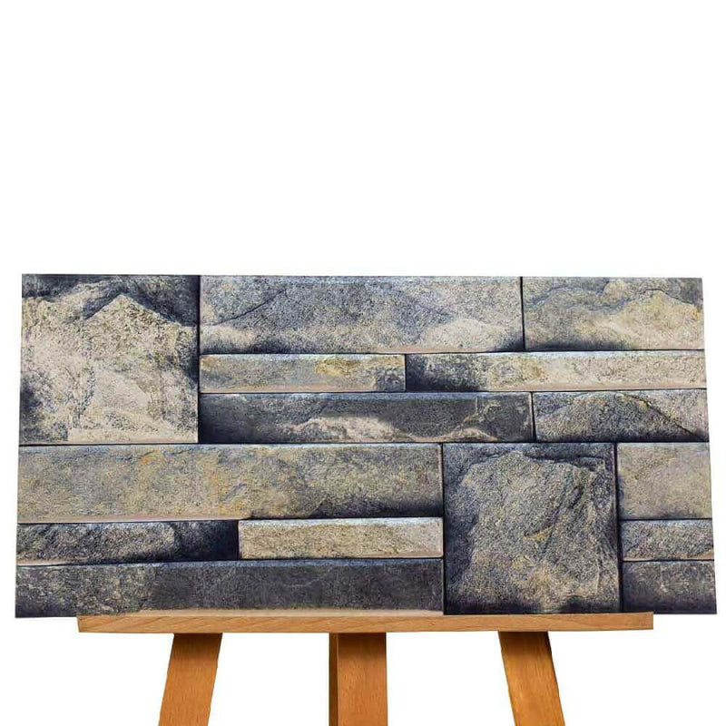 Coral Grey Split Face Rectified Matt Porcelain 300x600mm Wall Tile - Decoridea