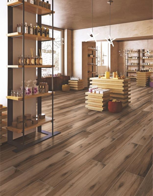 Mapple Brown 20x120cm Porcelain Wall and Floor Tile (Wood Collection)