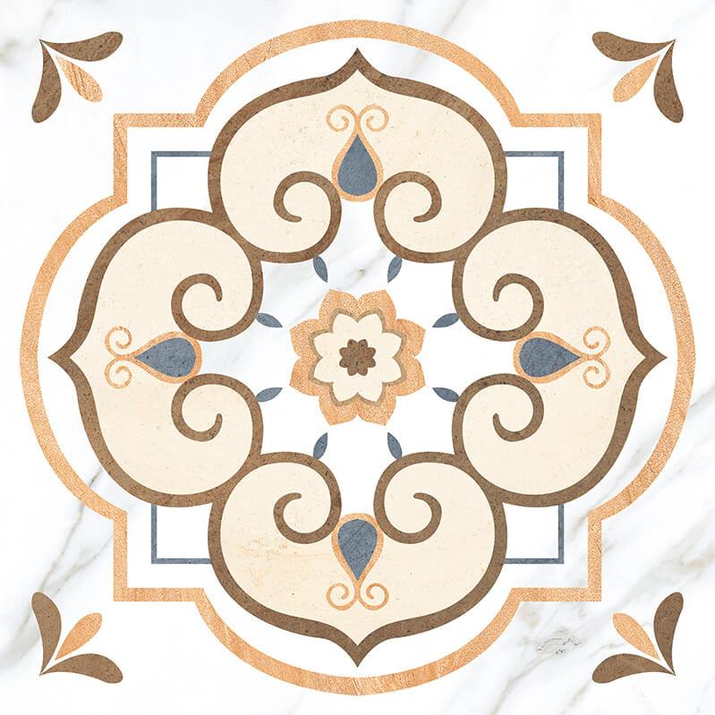 Medallion Natural Rectified Polished Porcelain 600x600mm Wall and Floor Tiles