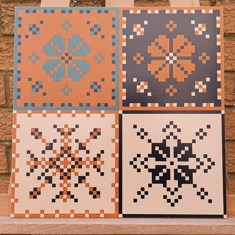 Mexican Aztec Rectified Matt Ceramic 300x300mm Wall and Floor Tile