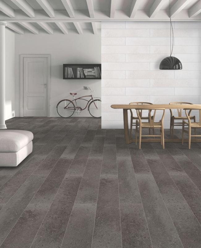 Quartz Anthracite 20x120cm Porcelain Wall and Floor Tile (Wood Collection)
