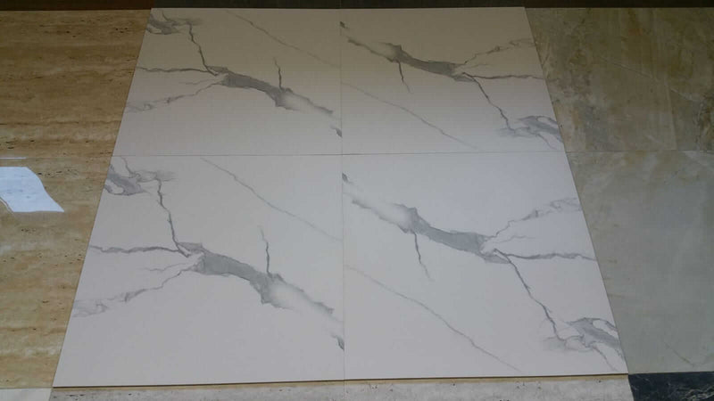 Rossa Bianco Rectified Matt Porcelain 600x600mm Wall and Floor Tile SQM Price is £18.50 - Decoridea.co.uk