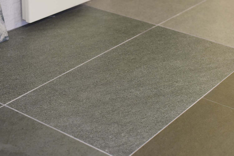Satto Grey Rectified Large Format Matt Stone Effect Porcelain Floor & Wall Tiles 600x1200mm (12596) - Decoridea