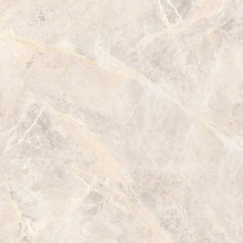 Stark Crema Rectified Large Format Polished Stone Effect Porcelain 1200x1200mm Floor Tiles