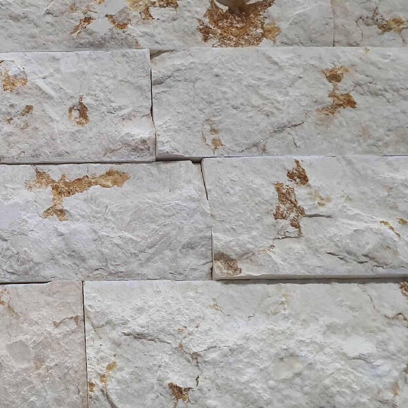 Sunny Light Natural Stone Marble Split Face 300x70mm Decorative Wall Tile