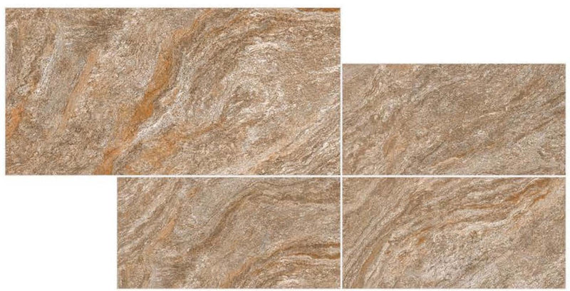 Tumbled Brown 30x60cm Porcelain Wall and Floor Tile (GVT Series)