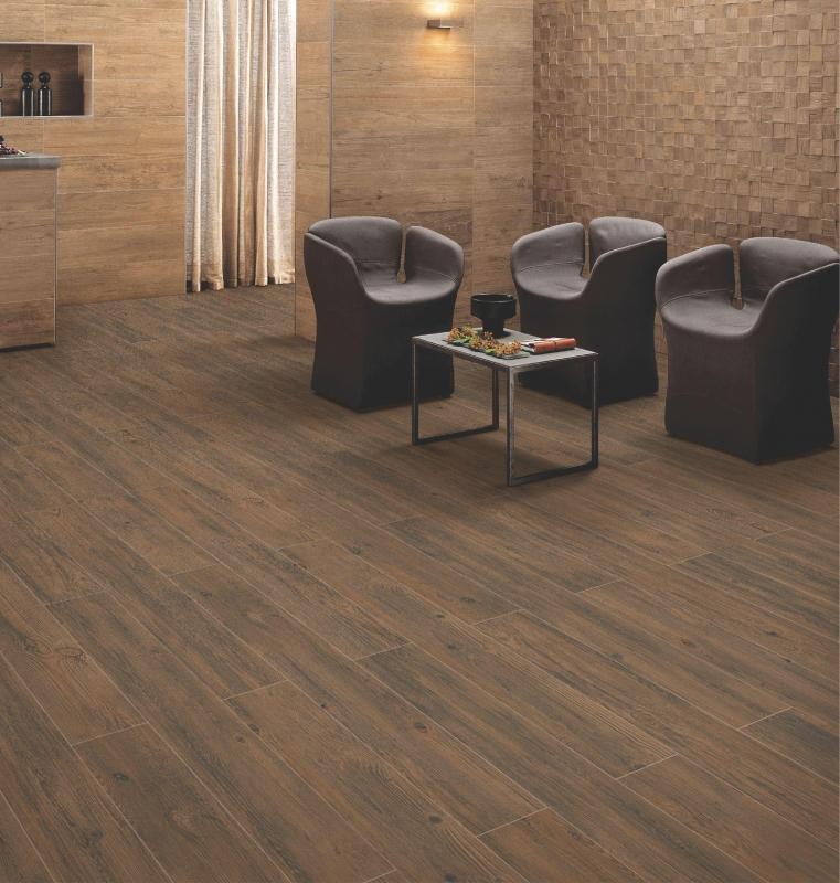 Valmont Coffee 20x120cm Porcelain Wall and Floor Tile (Wood Collection)