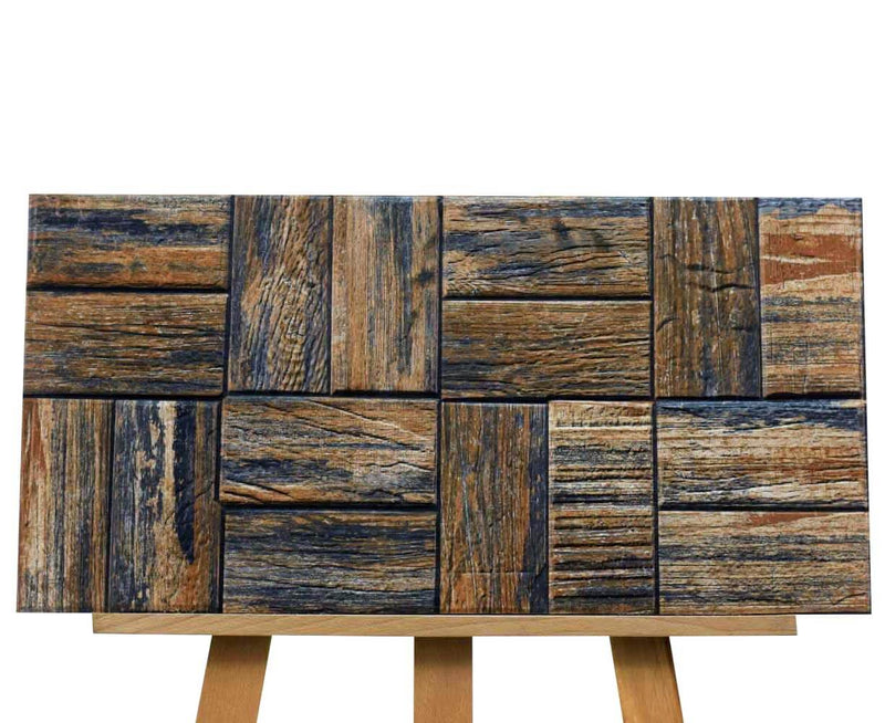 Wenge Gold Split Face Rectified Matt Porcelain 300x600mm Wall Tile - Decoridea