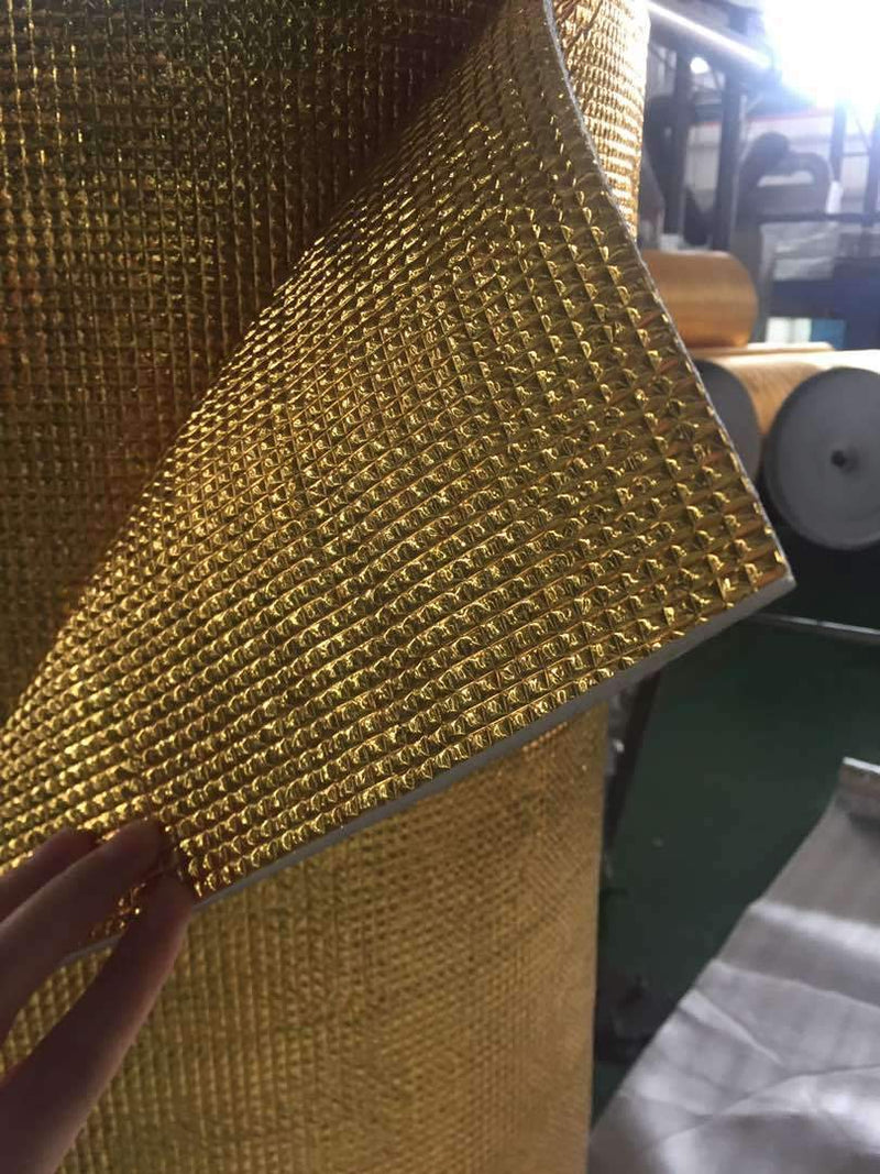 Double Side Grid Golden Foil EPE Foam Insulation 3mm