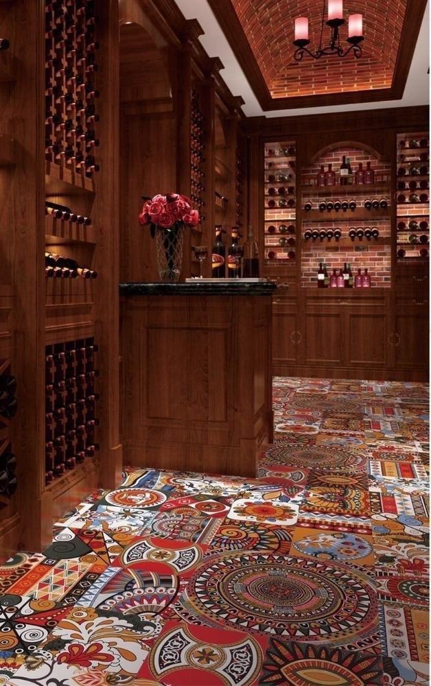 Mexican Red Dragon Glazed Wall and Floor Tile