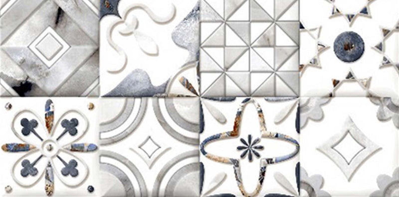Bianco Gris Decor 40x80cm Porcelain Wall Tile (4037)
