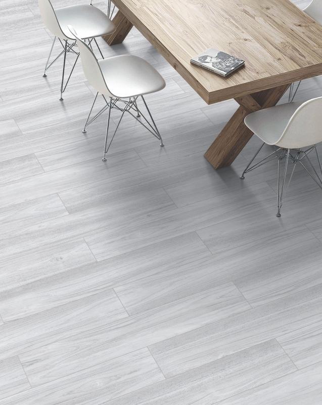 Alpine White 20x120cm Porcelain Wall and Floor Tile (Wood Collection)