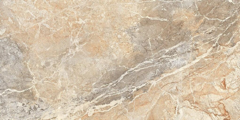 Blue Breccia Book Match A Rectified Large Format Polished Stone Effect Porcelain 1200x2400mm Floor Tiles