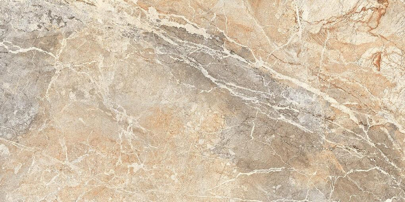Blue Breccia Book Match B Rectified Large Format Polished Stone Effect Porcelain 1200x2400mm Floor Tiles