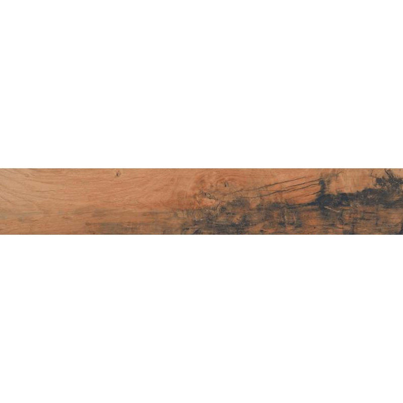 Burnt Wood Orange 20x120cm Porcelain Wall and Floor Tile (Wood Collection)