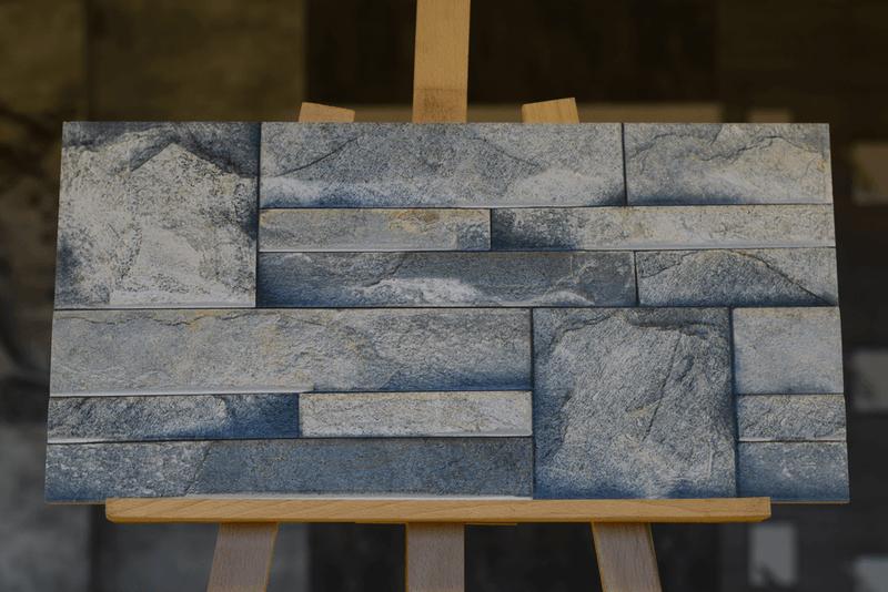 Coral Grey Split Face Rectified Matt Porcelain 300x600mm Wall Tile - Decoridea