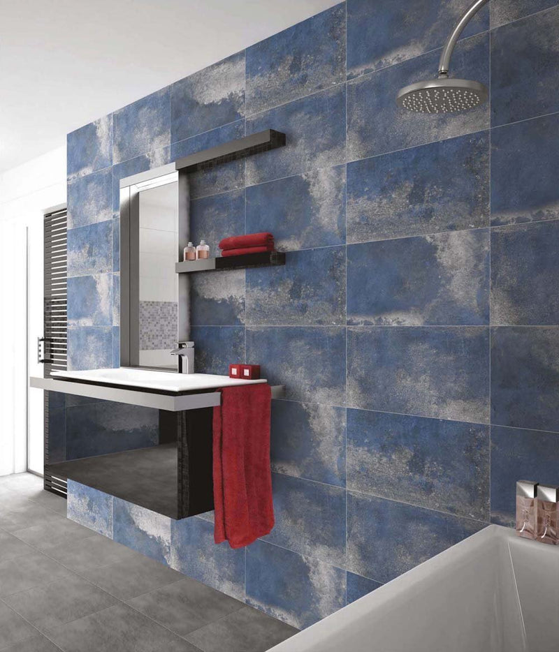Evolution Blue 30x60cm Porcelain Wall and Floor Tile (GVT Series)