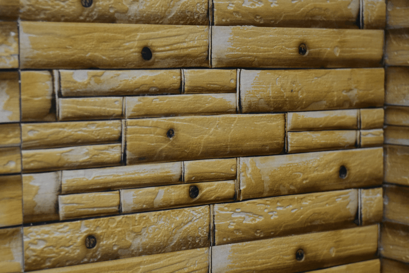 Elmo Yellow Bamboo Split Face Rectified Matt Porcelain 300x600mm Wall Tile - Decoridea