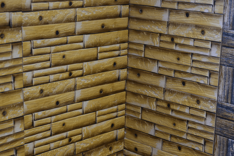 Elmo Yellow Bamboo Split Face Rectified Matt Porcelain 300x600mm Wall Tile - Decoridea