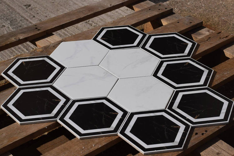 Yoda Hexagon Matt Ceramic 200x230mm Wall and Floor Tile SQM Price is £29.90 - Decoridea.co.uk