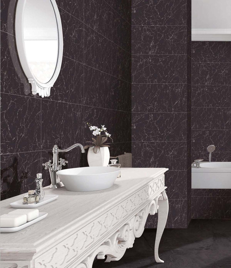 Marquina Black 30x60cm Porcelain Wall and Floor Tile (PGVT Series)