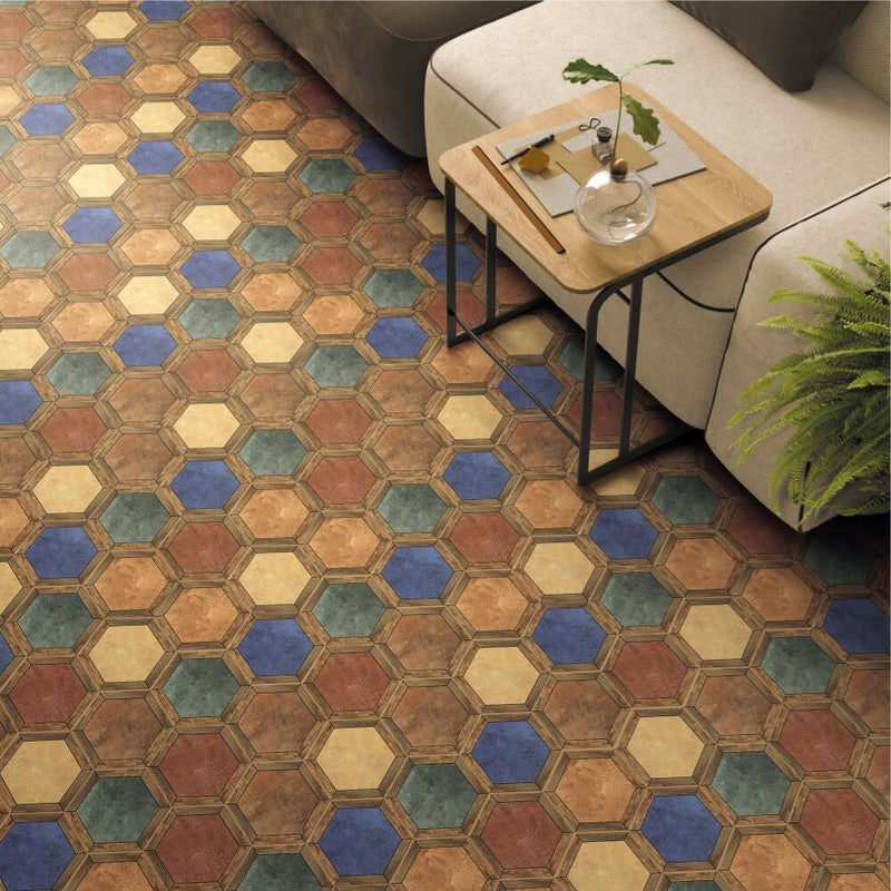 Marmaris Bazaar Hexagon Matt Ceramic 200x230mm Wall and Floor Tile