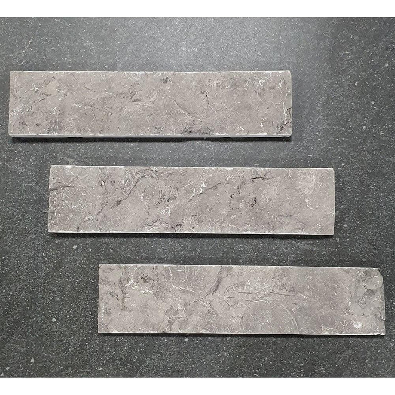 Mulley Grey Natural Stone Marble Split Face 300x70mm Decorative Wall Tile