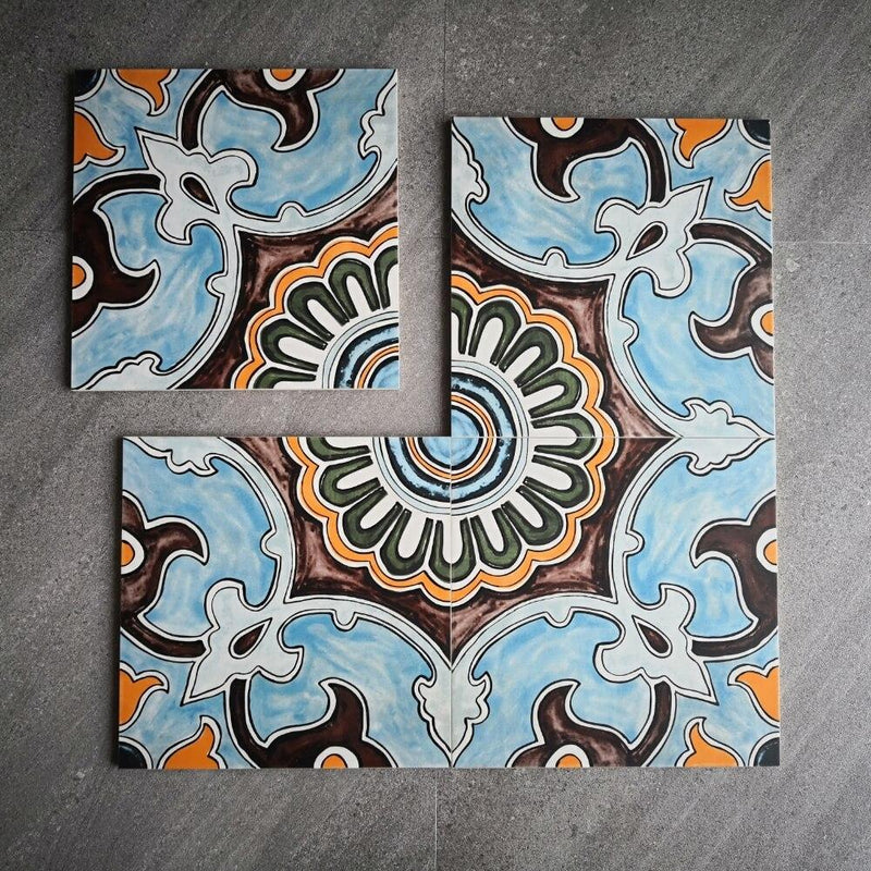 Mexican Blue Crocus Rectified Matt Ceramic 300x300mm Wall and Floor Tile