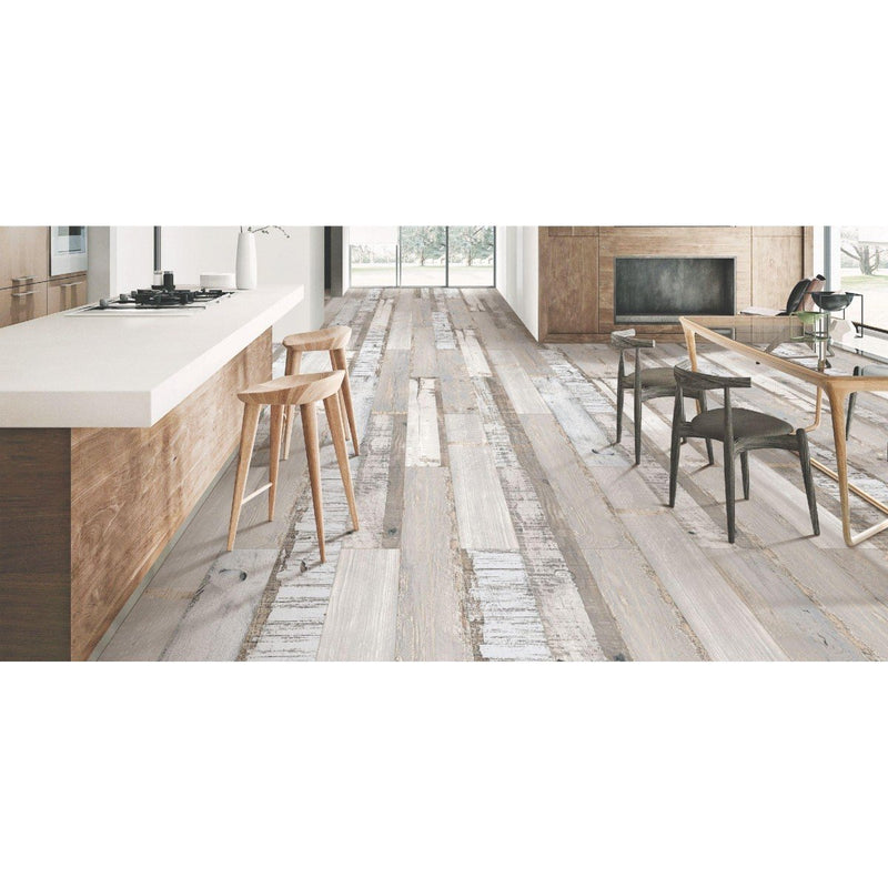 Old Wood White 20x120cm Porcelain Wall and Floor Tile (Wood Collection)