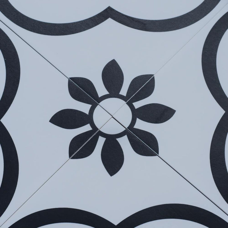 Preta Branco Rectified Matt Ceramic 300x300mm Wall and Floor Tile