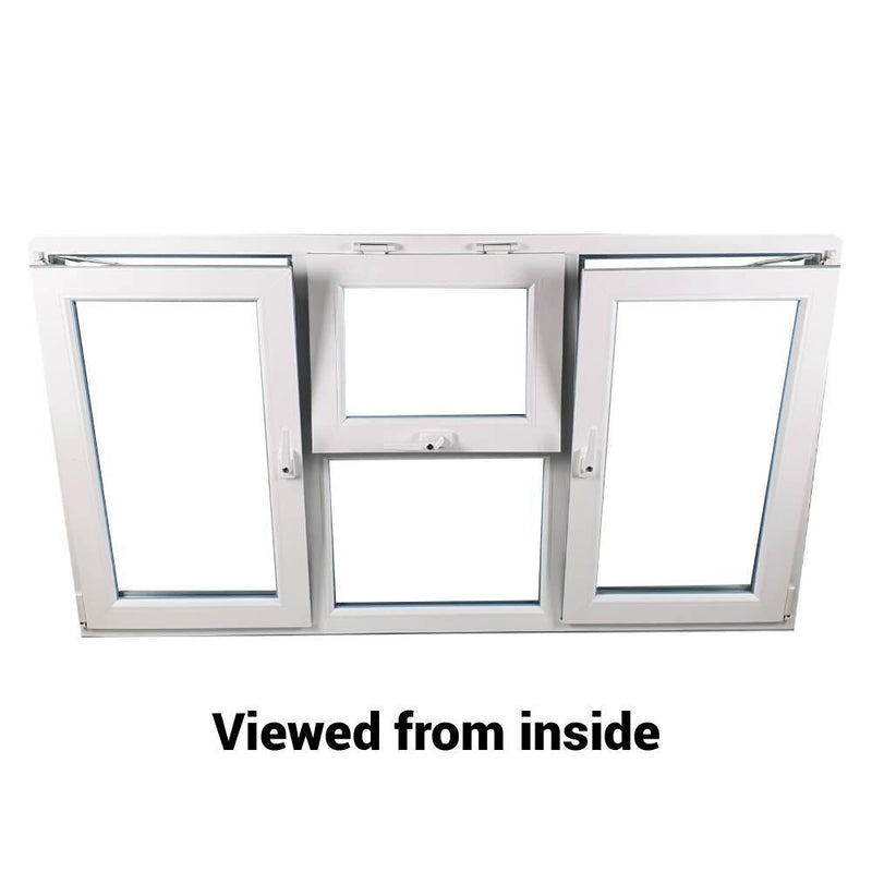 uPVC Side & Top Hung Tilt and Turn Double Glazed Window Frame and Glass 85mm UK 2 Gasket Seal - Multi Size