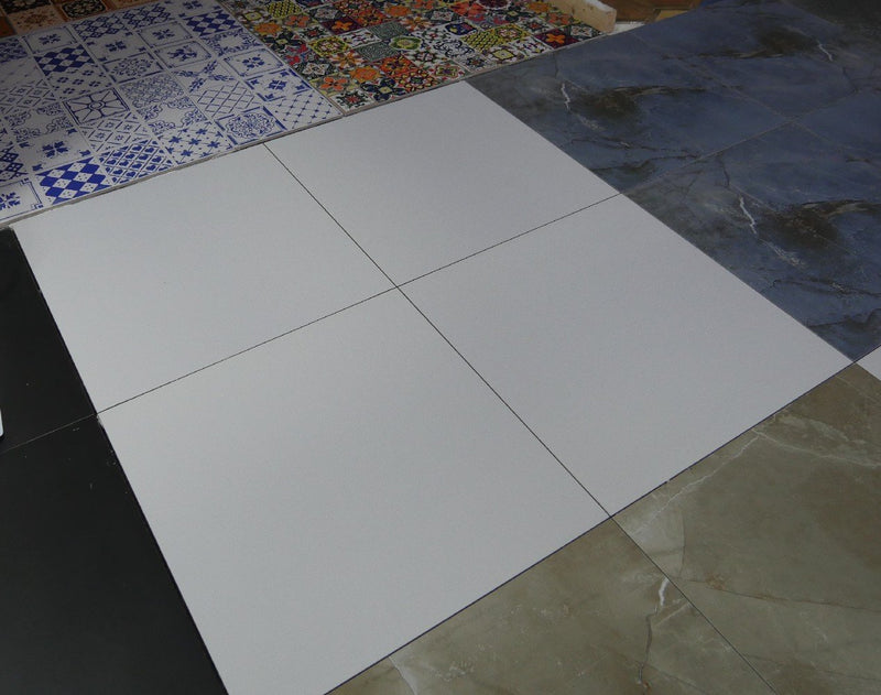 Super White Rectified Polished Glazed Porcelain 600x600mm Wall and Floor Tiles SQM Price is £14.50 - Decoridea.co.uk