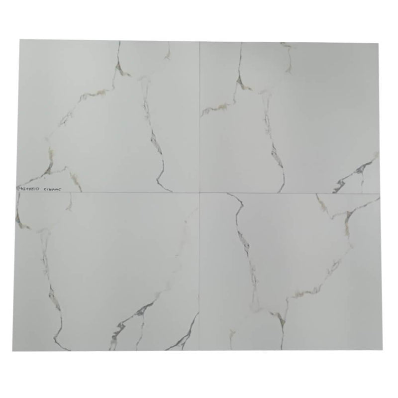 Satuario Classic Crema Rectified Polished Stone Effect Porcelain 800x800mm Wall and Floor Tiles