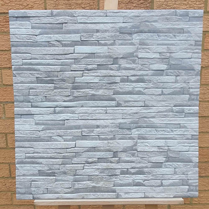 Silver Lily Split Face Slate Effect 300x600mm Rectified Matt Porcelain Decorative Wall Tile