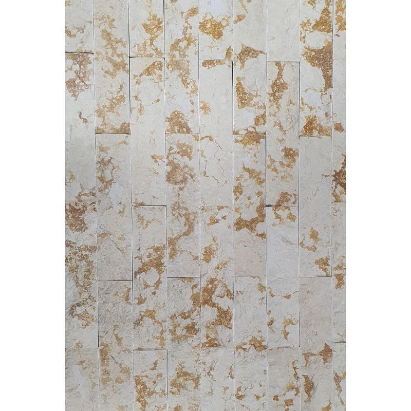 Sunny Light Natural Stone Marble Split Face 300x70mm Decorative Wall Tile