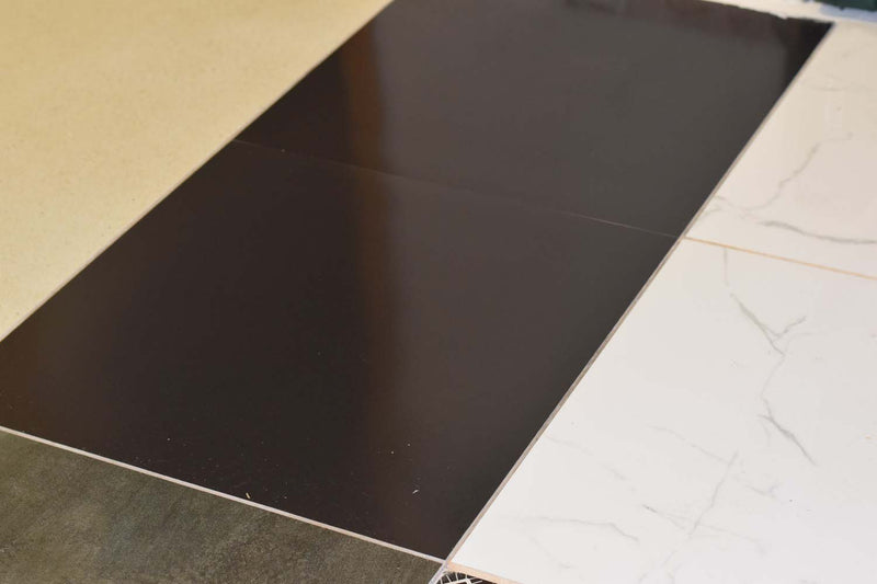 Super Mega Black Rectified Matt Porcelain 600x600mm Wall and Floor Tile - Decoridea