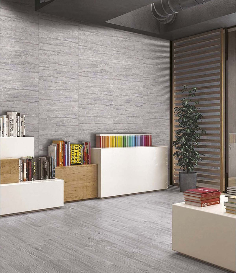 Travertino Black 30x60cm Porcelain Wall and Floor Tile (PGVT Series)