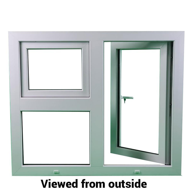 uPVC Left or Right & Top Hung Tilt and Turn Double Glazed Window Frame and Glass 85mm UK 3 Gasket Seal - Multi Size