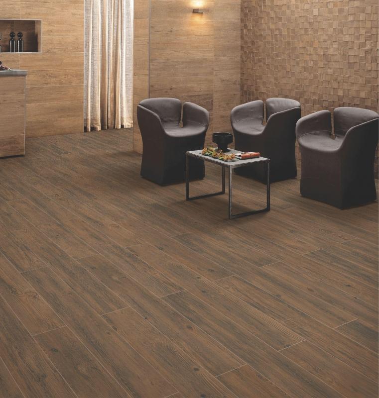 Valmont Coffee 20x120cm Porcelain Wall and Floor Tile (Wood Collection)