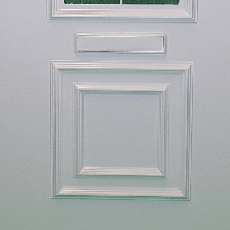 uPVC White Full Door Panel 24mm 870mm x 1970mm - Celosia (BAU 10-1)