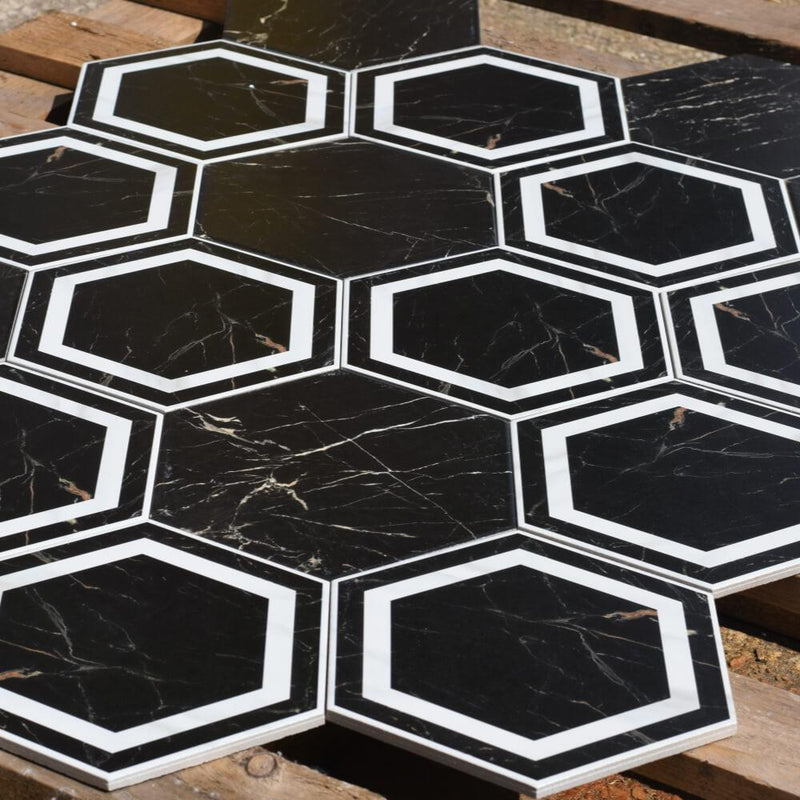 Yoda Hexagon Matt Ceramic 200x230mm Wall and Floor Tile